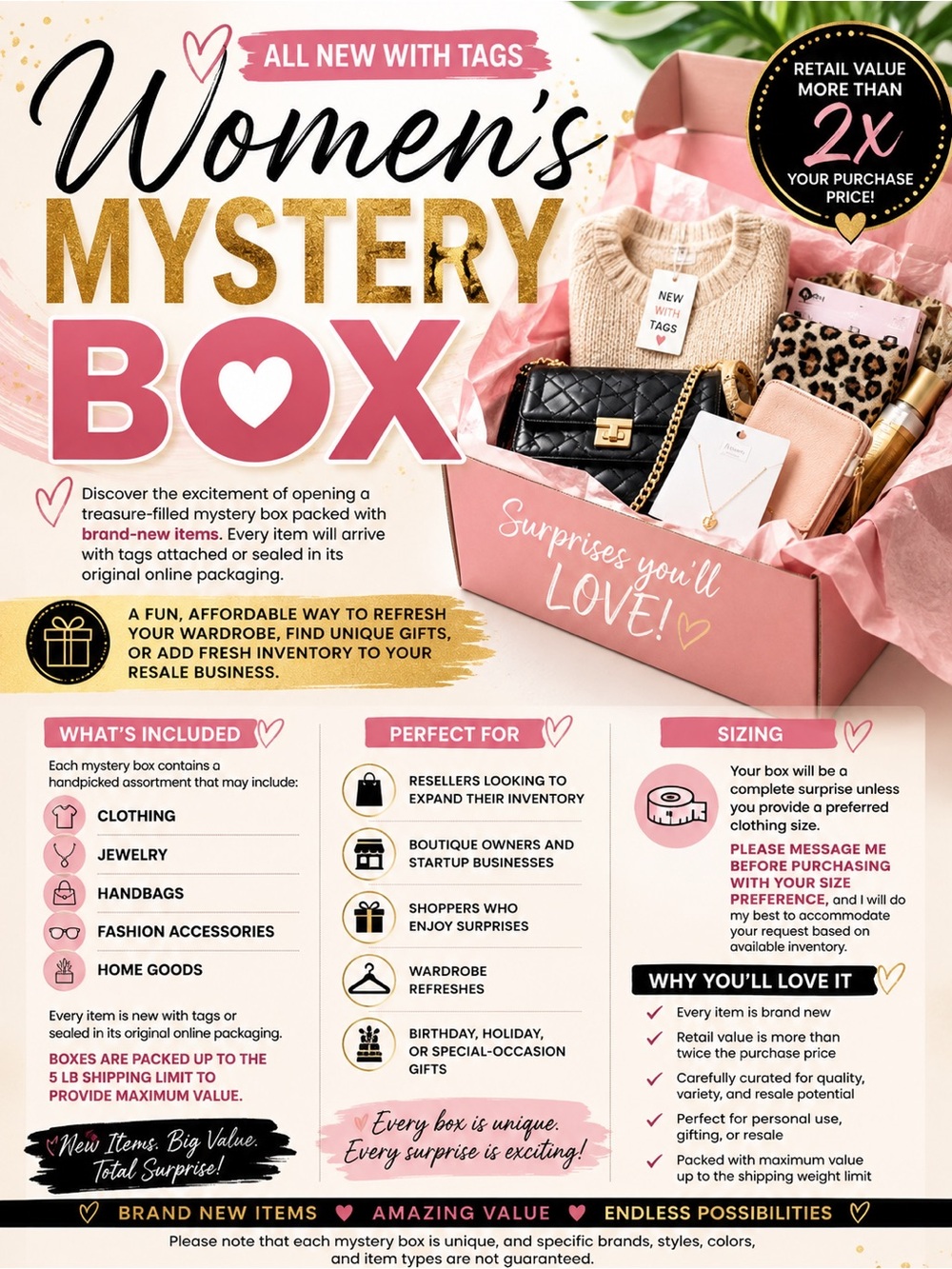 ALL NEW WITH TAGS Women’s Mystery Box